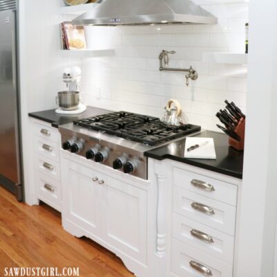 Adding Decorative Legs to Cooktop Cabinet
