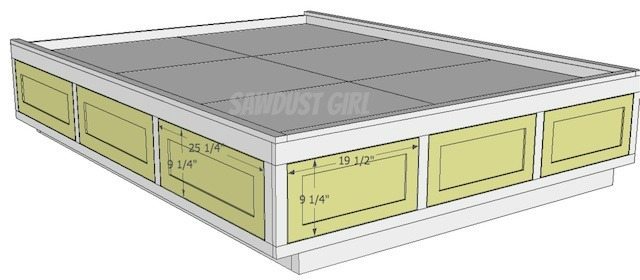 Build it: Queen Platform Storage Bed
