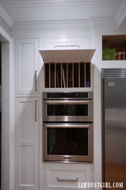 How to install lift up, stay open cabinet door hardware.