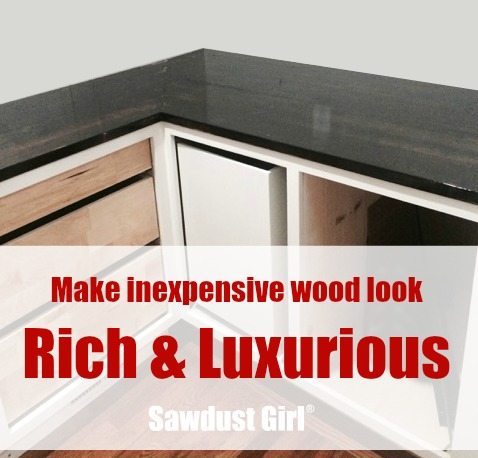 How to make inexpensive wood look rich and luxurious.