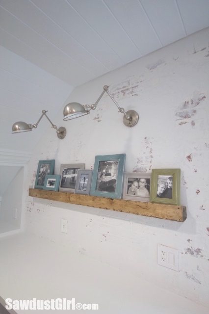 How to Make a Faux Reclaimed Beam Picture Ledge
