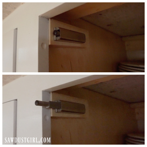 Push latch for cabinet doors with no knobs